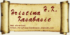 Hristina Kasabašić vizit kartica